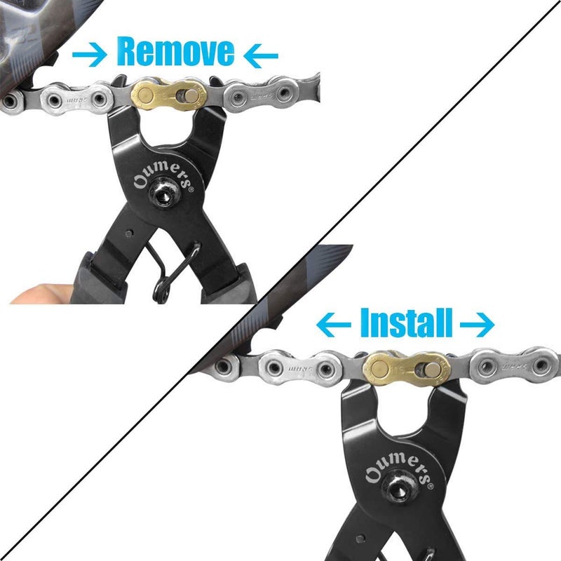 Oumers Bike Master Link Plier Tool, 2 in 1 Bicycle Chain Quick Link Opener-Closer Remover Compatible with All Speed Chain Repair - Image 5